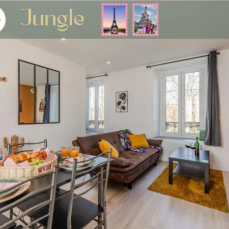 Jungle - Magnifique Appartement Avec Parking Prive - Paris-Disney & Cdg A 25 Minutes Pomponne Extérieur photo